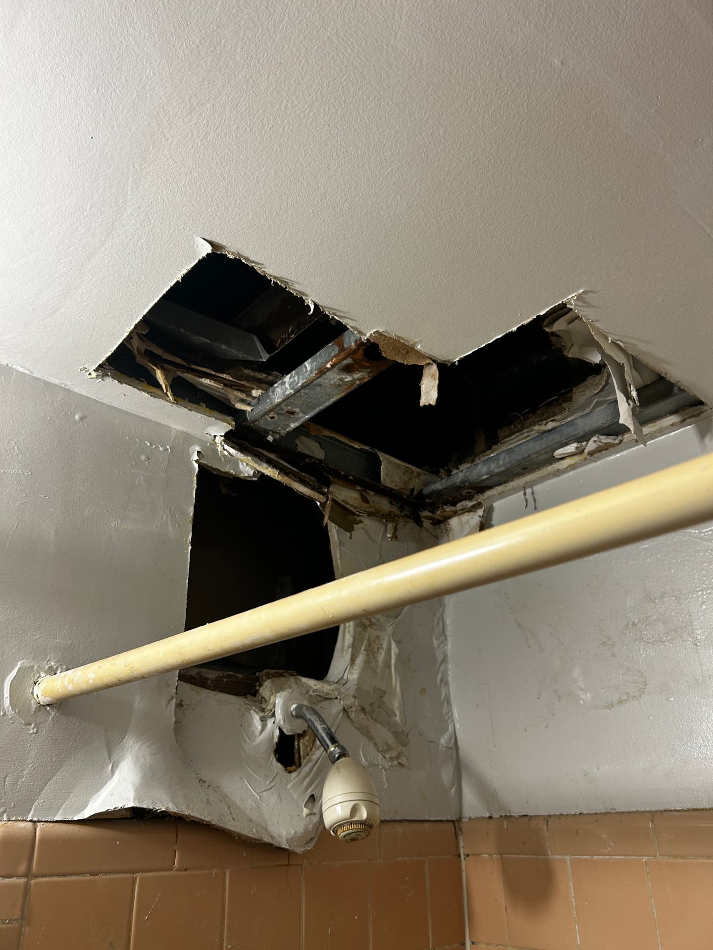 Drywall removal after water intrusion